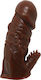 Baile Cock Sleeve Veins Penis Extension Brown 11.5cm