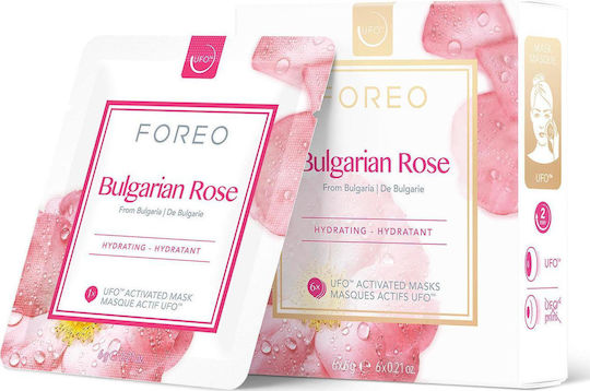 Foreo Bulgarian Rose Μάσκα Ομορφιάς Προσώπου για Ενυδάτωση 6 τμχ x 6gr