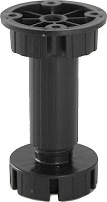 Opes 550 Πτυσσόμενο Πόδι Επίπλου από Πλαστικό σε Μαύρο Χρώμα 10cm