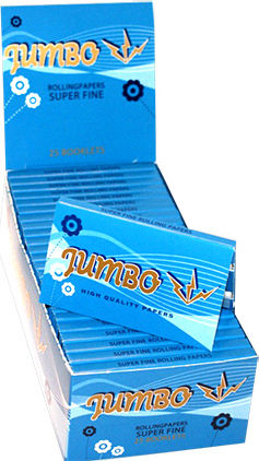 Jumbo Super Fine Double Μπλε Χαρτάκια Στριφτού Τσιγάρου Διπλό 100 φύλλα 25τμχ