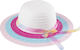 Παιδικό Καπέλο Ψάθινο Ροζ Για Κορίτσια