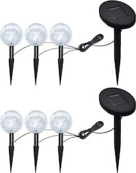 vidaXL Set of 6 Stake Solar Lights Cold White with Photocell