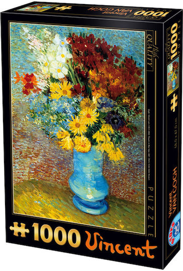 Blumen in Einer Blauen Vase Puzzle 2D Blumen in Einer Blauen Vase 1000 Teile