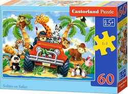 Детски Пъзел Softies on Safari за 5++ Години 60бр Castorland