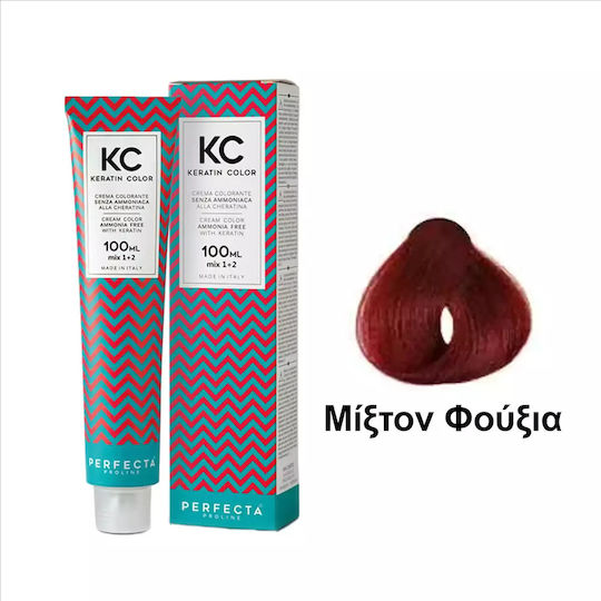 Faipa Perfecta Keratin Color Βαφή Μαλλιών Χωρίς Αμμωνία Fucsia 100ml