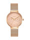 Vogue Domino Watch Chronograph with Pink Gold Metal Bracelet