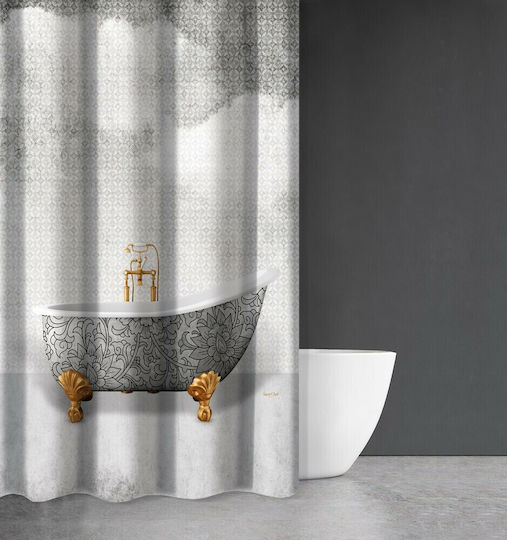 Saint Clair 110 Κουρτίνα Μπάνιου Υφασμάτινη 180x200 cm Γκρι Saint Clair 110 Κουρτίνα Μπάνιου Υφασμάτινη 180x200 cm Γκρι
