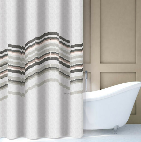 Guy Laroche Spot Shower Curtain with Hooks 240x185cm Pudra