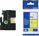 Brother Label Maker Tape 8m x 6mm In Yellow Colour Compatible With Brother TZe/TZ