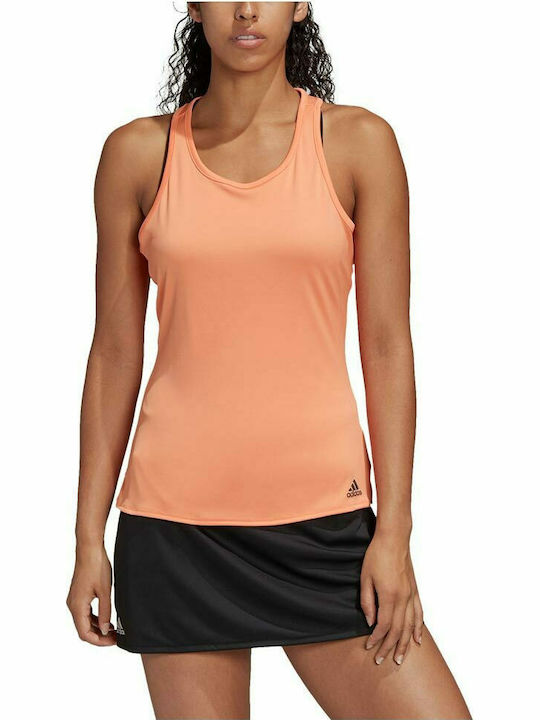 Adidas Club Tennis Women's Athletic Blouse Sleeveless Orange