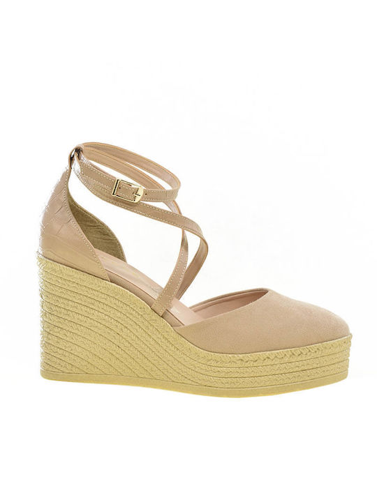 Women's Piedini 65 nude suede platforms