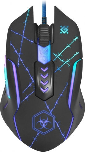 Defender Forced Mouse GM-020L RGB Gaming Ποντίκι 3200 DPI Μαύρο