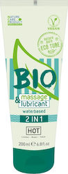 HOT Bio 2 in 1 Massage & Lubricant Κολπικό Λιπαντικό Gel 200ml