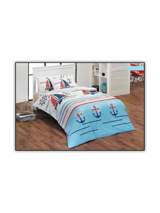 Mc Decor Kids Duvet Single Marine Light Blue 160x240cm