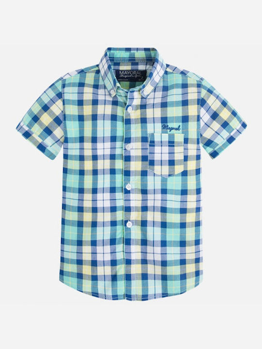 Mayoral Kids Checked Shirt Green 27-03149-071