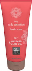 HOT Shiatsu Body Sensation 2in1 Massage & Glide Gel Gel-Schmiermittel Erdbeere 200ml HOT Shiatsu Body Sensation 2in1 Massage & Glide Gel Gel-Schmiermittel Erdbeere 200ml