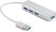 Sandberg Saver USB 3.0 Hub 4 Porturi cu conexiune USB-A Argintiu