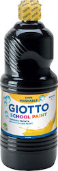 Giotto School Paint Tempera Colour Paint Bottle 1000ml Black