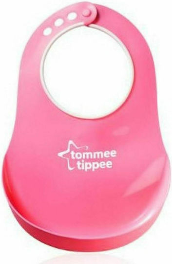 Tommee Tippee Αδιάβροχη Σαλιάρα Σιλικόνης με Κουμπί Comfi με Τσέπη για 6 m+