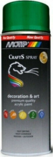 Motip Dupli Spray Paint Crafts Acrylic with Shiny Effect Moss Green RAL 6005 400ml