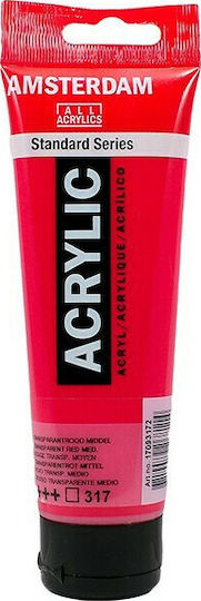 Royal Talens Amsterdam All Acrylics Standard Acrylic Paint Set Transparent Red Medium 317 120ml 1Stück