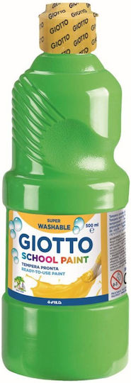 Giotto School Paint Tempera Paints Green Open Cinnabar in Bottle 500ml 1pcs