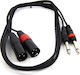 Bridge Cable XLR male to RCA male 1.5m Cable (TPC-022)