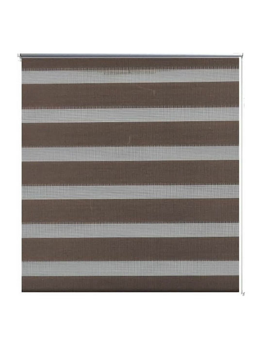 vidaXL Roller Blinds Zebra Double Brown W80xH150cm 240201