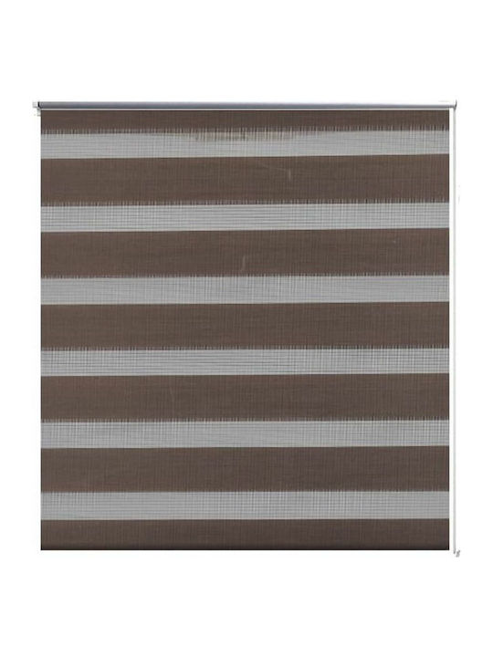 vidaXL Roller Blind Zebra Double Brown Type "P"80xH175cm 240205