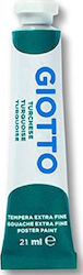 Giotto Tempera Tempera Colour Paint Tube 21ml Turquoise Νο 18