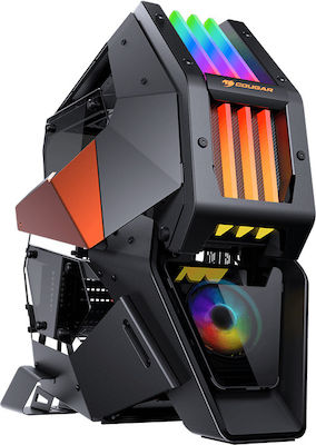 Cougar Conquer 2 Gaming Voller Turm Computergehäuse mit RGB-Beleuchtung Schwarz