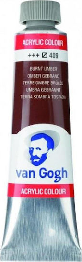 Royal Talens Van Gogh Acrylic Acrylic Paint Set in Brown color Burnt Umber 409 40ml 3pcs