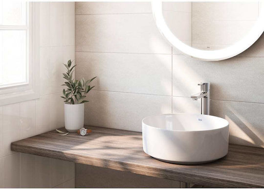 Roca Inspira Round Countertop Sink Porcelain 37x37x14cm White