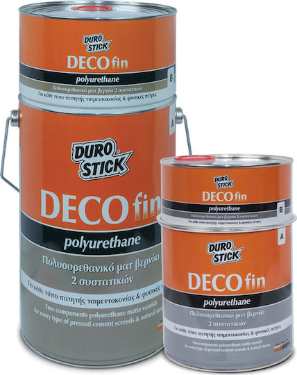 Durostick Decofin Лак за повърхност Полиуретан 2 Компоненти На база разтворител Безцветен Мат 5лт