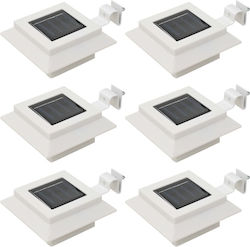 vidaXL Set of 6 Wall Solar Lights with Photocell