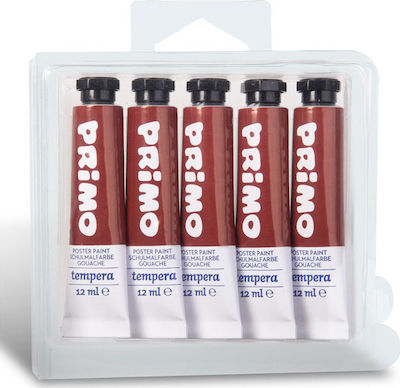 Primo Tempera Tempera Colour Paint Tube 12ml Brown