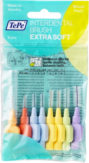 TePe Extra Soft Μεσοδόντια Βουρτσάκια Mixed 8τμχ