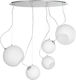 Ondaluce Lampara Pendant Chandelier for 5 Bulbs E27 White