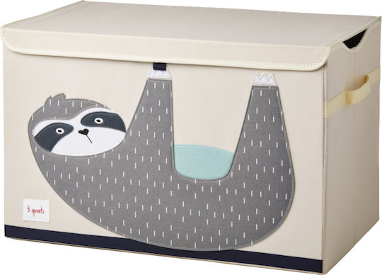 3 Sprouts Kids Fabric Foldable Toy Storage Box Sloth Gray 61x37x38cm