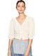 Claudie Women's Monochrome Short Sleeve Shirt White