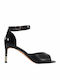 19V69 Women's Sandals with Ankle Strap Black AM-NW128-60