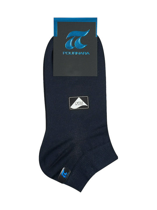 Pournara Herren Einfarbige Socken Blau 1Pack