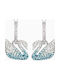 Swarovski Iconic Swan Gradation Earrings Dangling with Stones