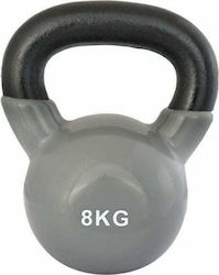 Welfit Kettlebell Βινυλίου 8kg Γκρι