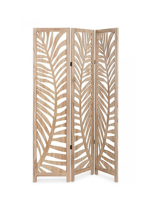 Bizzotto Fern Leaves Decorative Room Divider Wooden with 3 Panels 120x170cm