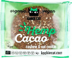 Kookie Cat Biologice Biscuiți Proteine Cannabis Ovăz Cu chipsuri Semințe și cacao Vegan 1buc 50gr