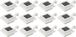 vidaXL Set of 12 Wall Solar Lights with Photocell