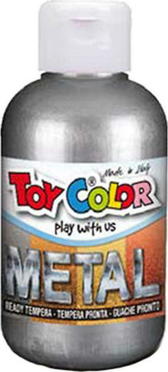 Toy Color Metal Tempera Paints Silver in Bottle 250ml 1pcs