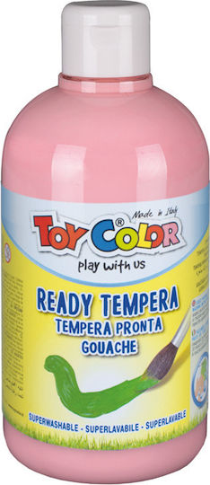 Toy Color Ready Tempera de Pictură Roz în Sticlă 500ml 1buc