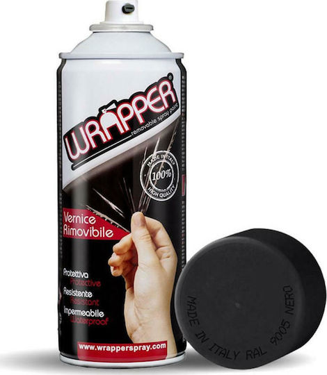 Wrapper Спрей Защитно фолио с Мат Ефект черен цвят RAL 9005 400мл